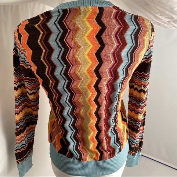 Missoni for Target collab multicolor chevron cardigan M - Picture 4 of 8